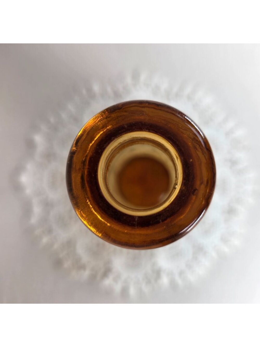 Vintage Italian Empoli Amber Glass Genie Bottle Decanter Rossini Style 1970s MCM - Picture 10 of 10